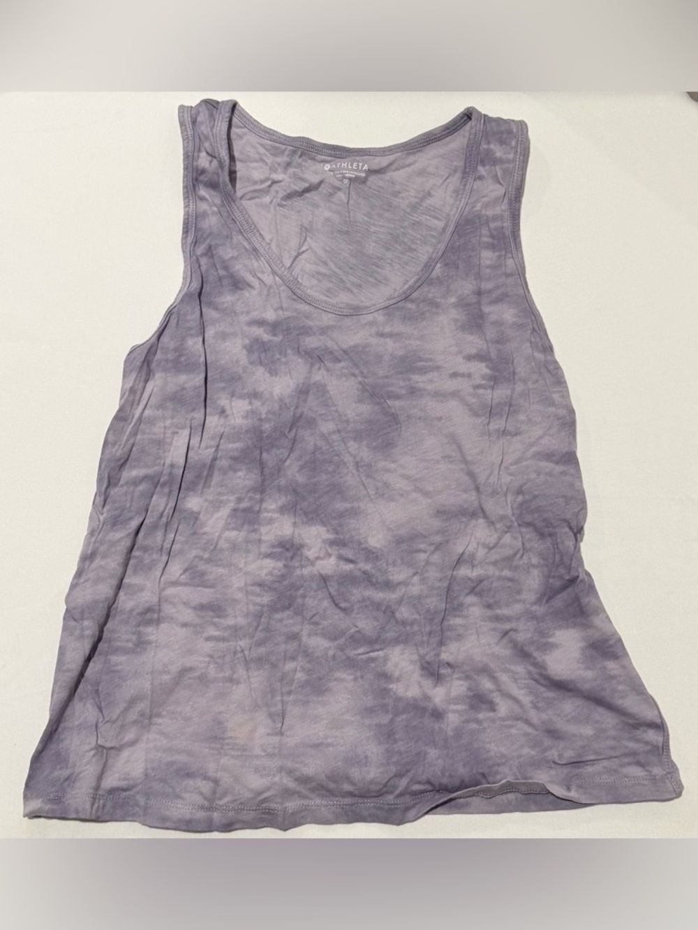 Athleta Purple Tie-Dye Scoop Neck Tank